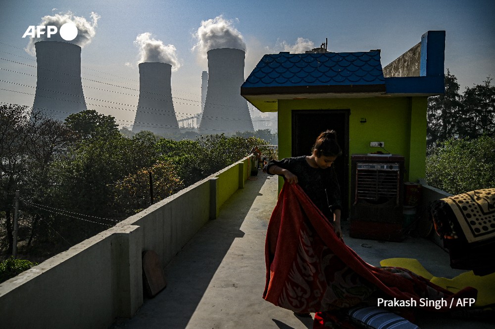 Près d'une centrale à charbon à Dadri (Inde) en avril 2022 - Prakash Singh - AFP