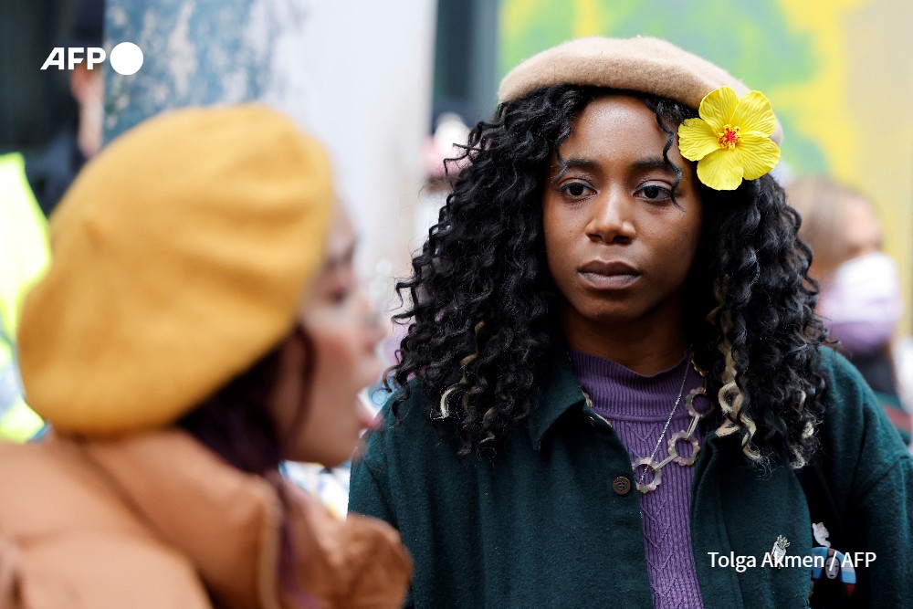 Dominique Palmer lors d'une manifestation à Londres en octobre 2021 - Tolga Akmen - AFP