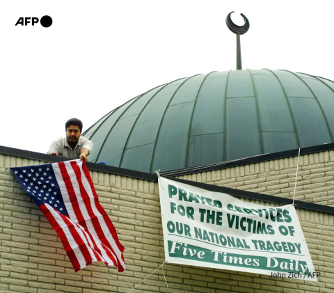 Mosquée à Bridgeview dans la banlieue de Chicago, le 13/09/2001 - John Zich - AFP