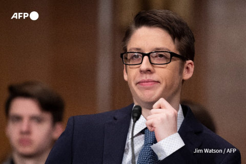 Ethan Lindenberger lors de son audition au Sénat américain, en mars 2019 - Jim Watson - AFP